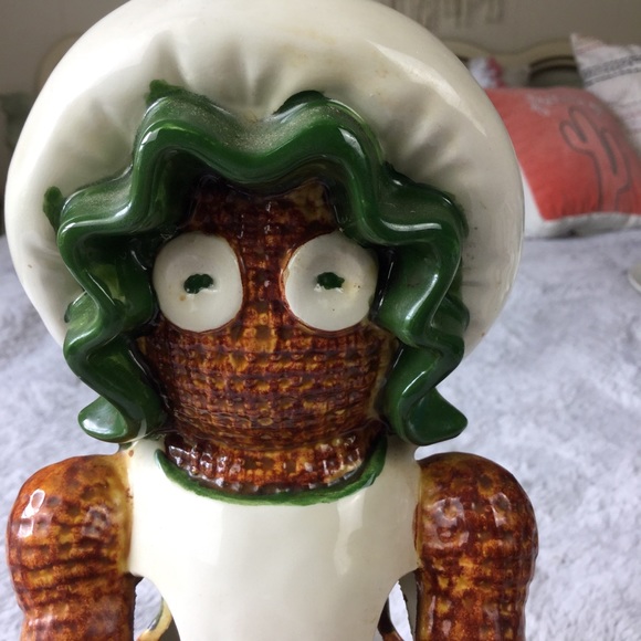 Vintage 1979 Sittre Ceramic Burlap Ragdoll Lady Utensil Holder Ragdoll - Picture 7 of 12